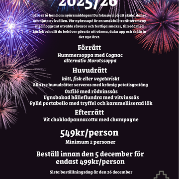 Nyårsmeny till avhämtning